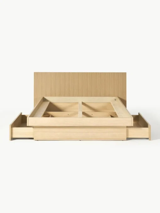 Holzbett Sato mit Schubladen und Kopfteil
