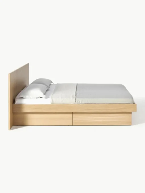 Holzbett Sato mit Schubladen und Kopfteil