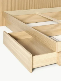 Holzbett Sato mit Schubladen und Kopfteil