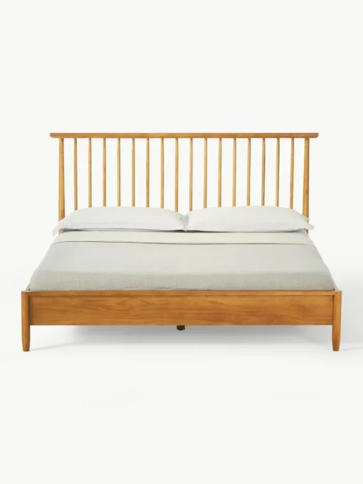 Holzbett Windsor mit Kopfteil aus Kiefernholz