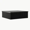 Holz-Couchtisch Lenox mit Rillenrelief