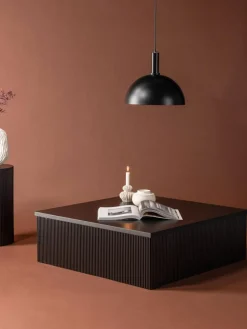 Holz-Couchtisch Lenox mit Rillenrelief