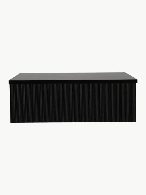 Holz-Couchtisch Lenox mit Rillenrelief