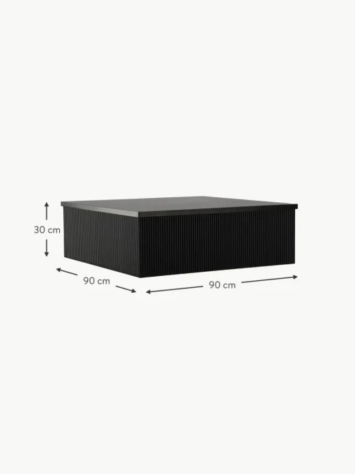 Holz-Couchtisch Lenox mit Rillenrelief