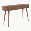 Holz-Konsole Barbier mit Rolltüren und geriffelter Front