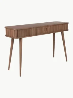 Holz-Konsole Barbier mit Rolltüren und geriffelter Front