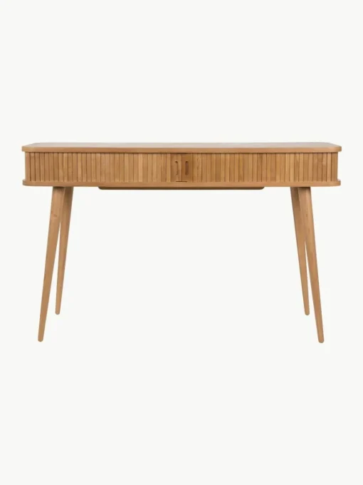 Holz-Konsole Barbier mit Rolltüren und geriffelter Front
