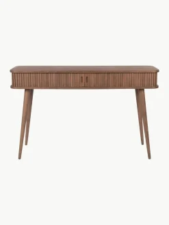 Holz-Konsole Barbier mit Rolltüren und geriffelter Front