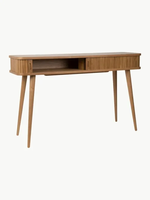Holz-Konsole Barbier mit Rolltüren und geriffelter Front