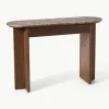 Holz-Konsole Zumi mit Marmorplatte und Schublade