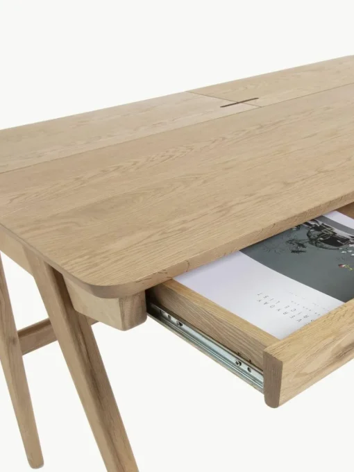 Holz-Schreibtisch Jacques mit Kabeldurchlass