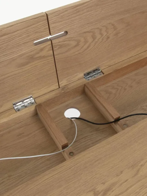 Holz-Schreibtisch Jacques mit Kabeldurchlass