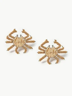 Holz-Serviettenringe Crab, 2 Stück