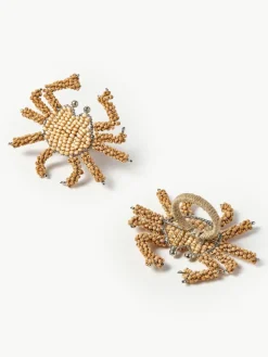 Holz-Serviettenringe Crab, 2 Stück