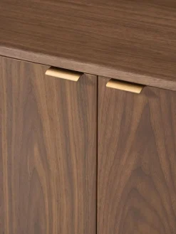 Holz-Sideboard Zumi mit abgerundeten Ecken