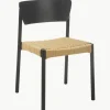 Holzstühle Danny mit Rattan-Sitzfläche, 2 Stück