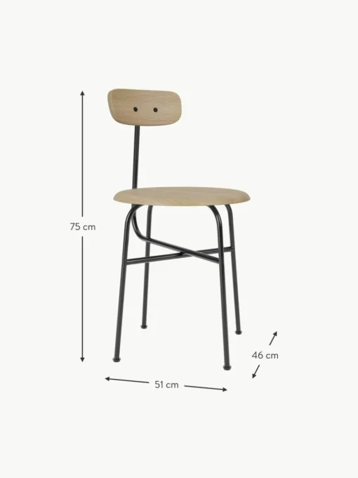Holzstuhl Afteroom mit Metall-Gestell