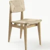 Holzstuhl C-Chair aus Eichenholz mit geflochtener Sitzfläche
