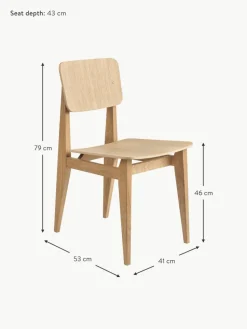 Holzstuhl C-Chair aus Eichenholz