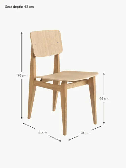 Holzstuhl C-Chair aus Eichenholz