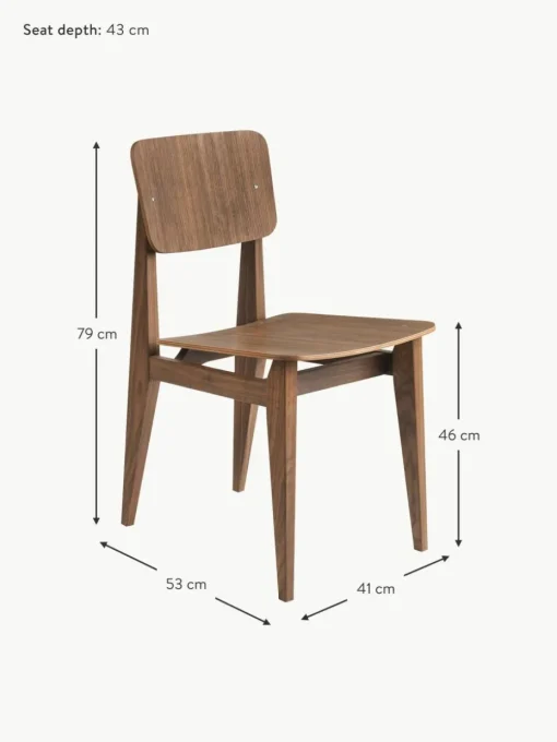 Holzstuhl C-Chair aus Walnussholz
