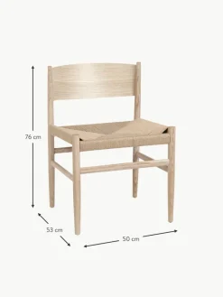 Holzstuhl Nestor mit handgeflochtener Sitzfläche