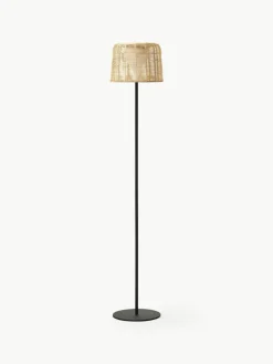 In- & Outdoor Solar LED-Lampe Kyra mit Rattanschirm