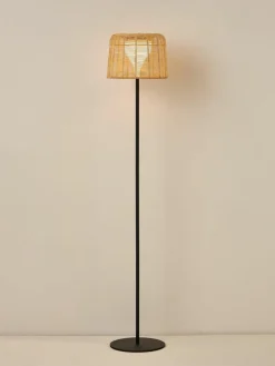 In- & Outdoor Solar LED-Lampe Kyra mit Rattanschirm