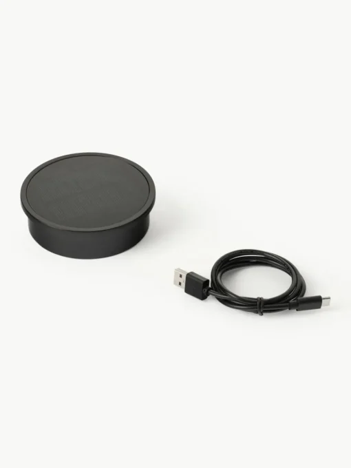 In- & Outdoor Solar LED-Lampe Kyra mit Rattanschirm