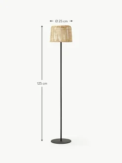 In- & Outdoor Solar LED-Lampe Kyra mit Rattanschirm