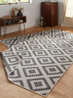 In- & Outdoor-Wendeteppich Malta in Grau/Creme