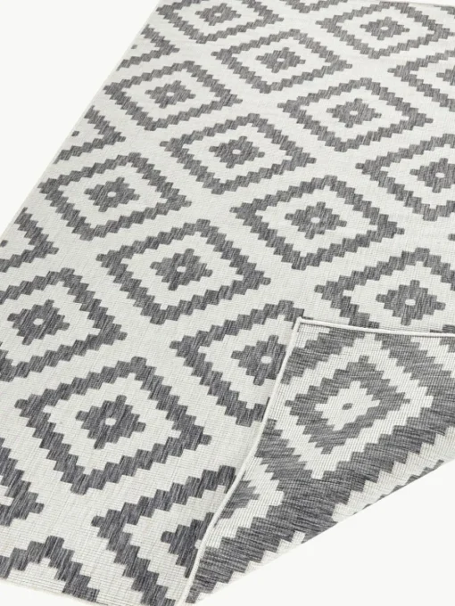 In- & Outdoor-Wendeteppich Malta in Grau/Creme