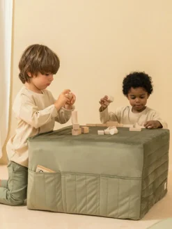3in1 Samt-Schlafmatratze, Sitzsack und Spieltisch Sleepover