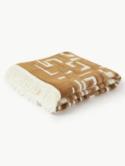 Jacquard-Tagesdecke Fran mit Fransenabschluss