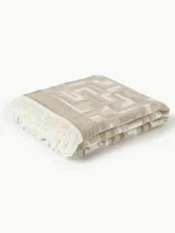 Jacquard-Tagesdecke Fran mit Fransenabschluss