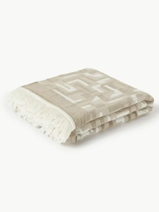 Jacquard-Tagesdecke Fran mit Fransenabschluss