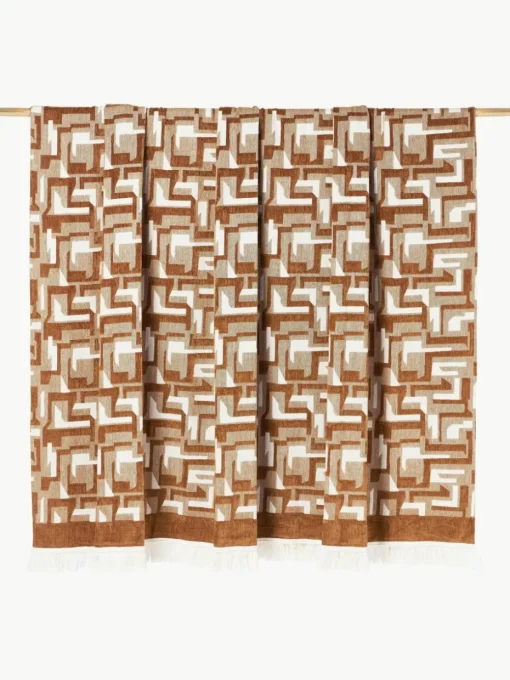 Jacquard-Tagesdecke Fran mit Fransenabschluss
