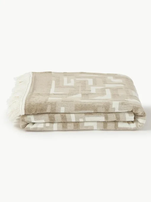 Jacquard-Tagesdecke Fran mit Fransenabschluss