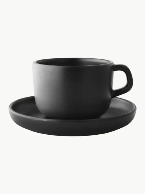 Kaffeetassen Nordic Kitchen mit Untertassen, 4 Stück