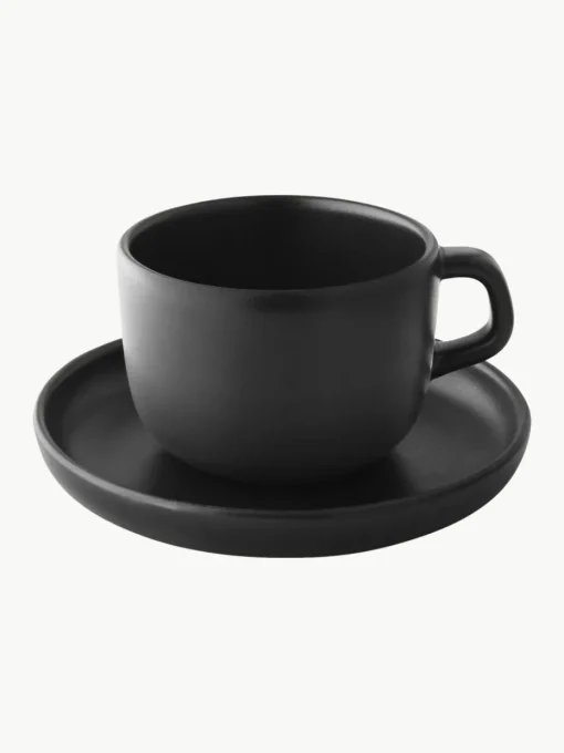 Kaffeetassen Nordic Kitchen mit Untertassen, 4 Stück