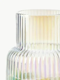 Karaffe Minna mit irisierender Oberfläche und Rillenrelief, 1.1 L
