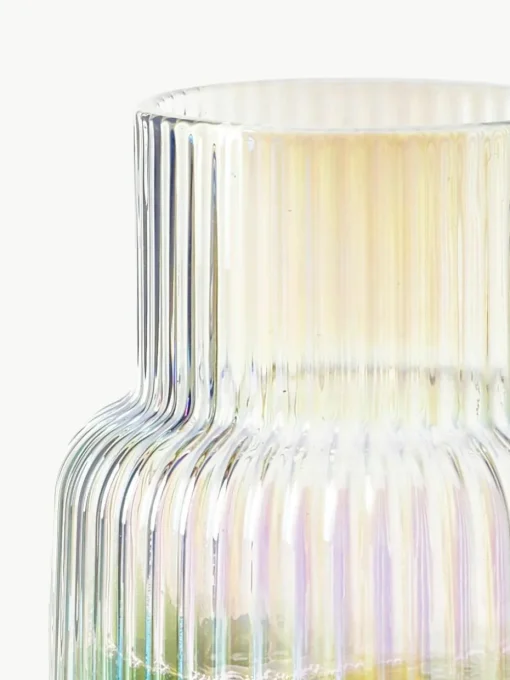 Karaffe Minna mit irisierender Oberfläche und Rillenrelief, 1.1 L