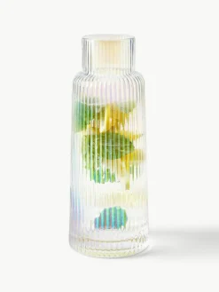 Karaffe Minna mit irisierender Oberfläche und Rillenrelief, 1.1 L