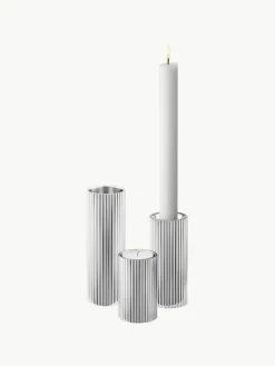 Kerzenhalter Bernadotte mit Rillenstruktur, H 8 cm