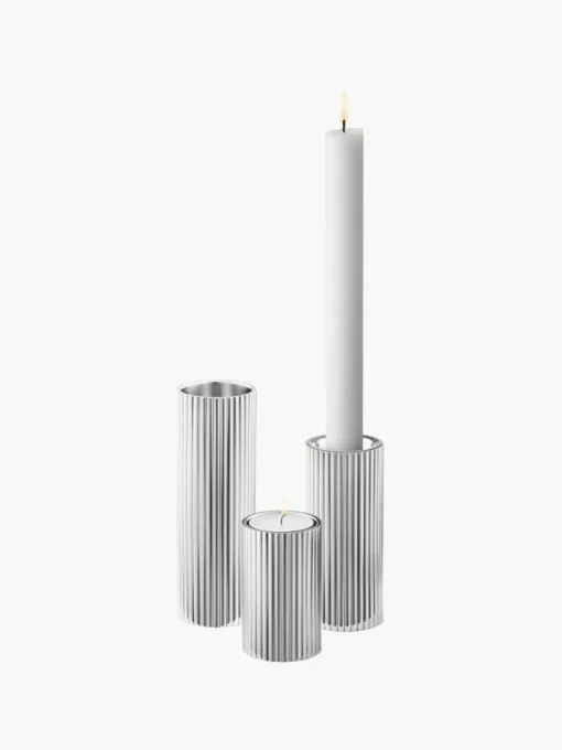 Kerzenhalter Bernadotte mit Rillenstruktur, H 8 cm