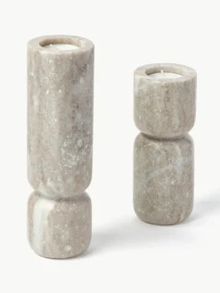 Kerzenhalter Como aus Marmor, 2er-Set