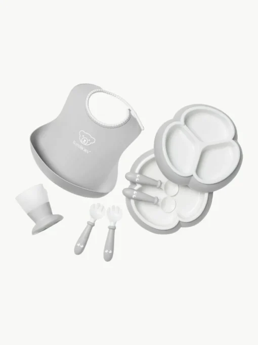 Kindergeschirr Bliss mit Lätzchen, 8er-Set