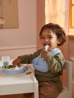 Kindergeschirr Bliss mit Lätzchen, 4er-Set