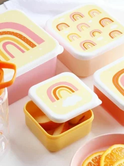 Kinder-Lunchboxen Rainbows, 4er-Set