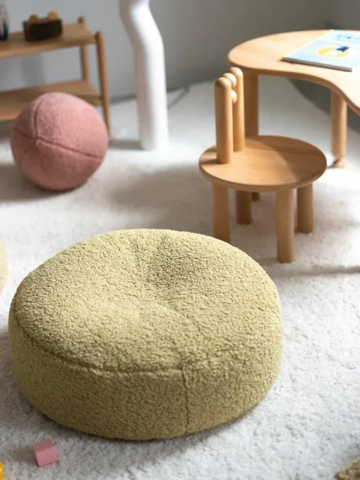 Kinder-Pouf Sugar aus Teddy, Ø 65 cm
